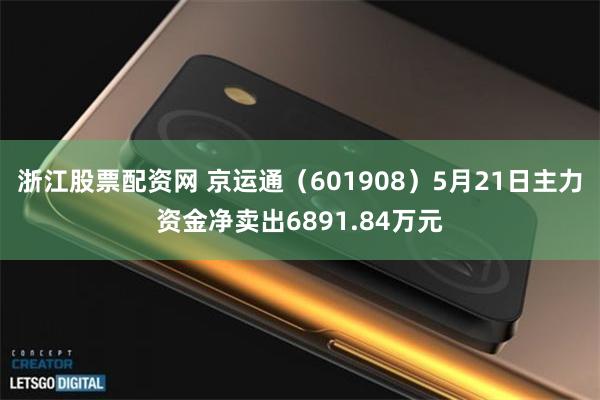 浙江股票配资网 京运通（601908）5月21日主力资金净卖出6891.84万元