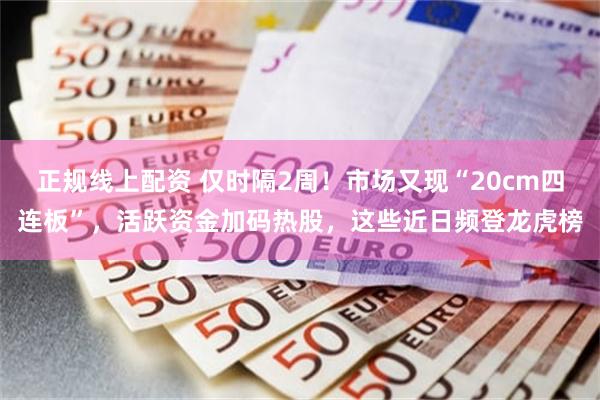 正规线上配资 仅时隔2周！市场又现“20cm四连板”，活跃资金加码热股，这些近日频登龙虎榜