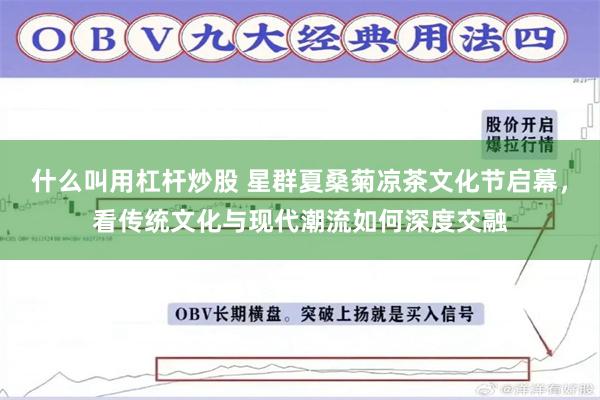 什么叫用杠杆炒股 星群夏桑菊凉茶文化节启幕，看传统文化与现代潮流如何深度交融