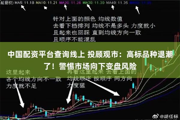 中国配资平台查询线上 投顾观市：高标品种退潮了！警惕市场向下变盘风险