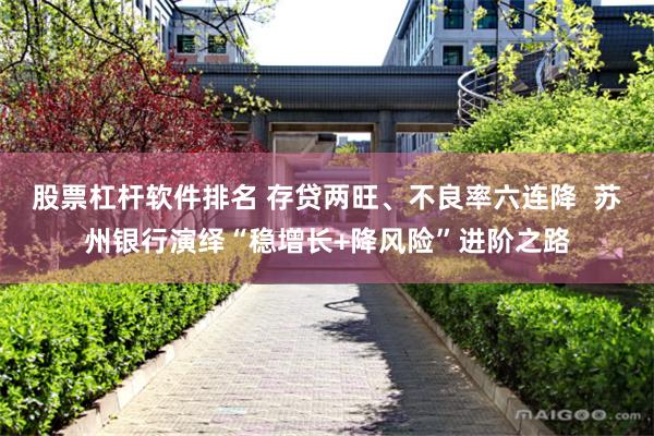 股票杠杆软件排名 存贷两旺、不良率六连降  苏州银行演绎“稳增长+降风险”进阶之路
