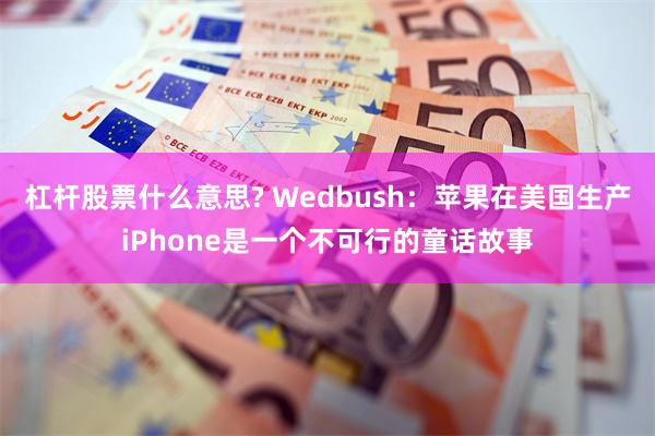 杠杆股票什么意思? Wedbush：苹果在美国生产iPhone是一个不可行的童话故事