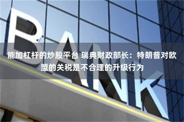 能加杠杆的炒股平台 瑞典财政部长：特朗普对欧盟的关税是不合理的升级行为