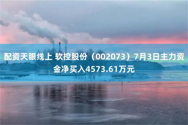 配资天眼线上 软控股份（002073）7月3日主力资金净买入4573.61万元