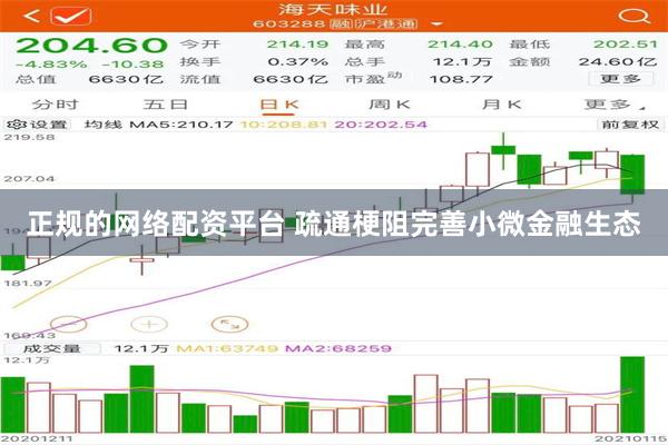 正规的网络配资平台 疏通梗阻完善小微金融生态