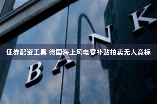 证券配资工具 德国海上风电零补贴拍卖无人竞标