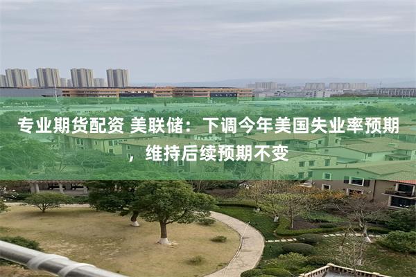 专业期货配资 美联储：下调今年美国失业率预期，维持后续预期不变