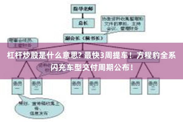 杠杆炒股是什么意思? 最快3周提车！方程豹全系闪充车型交付周期公布！
