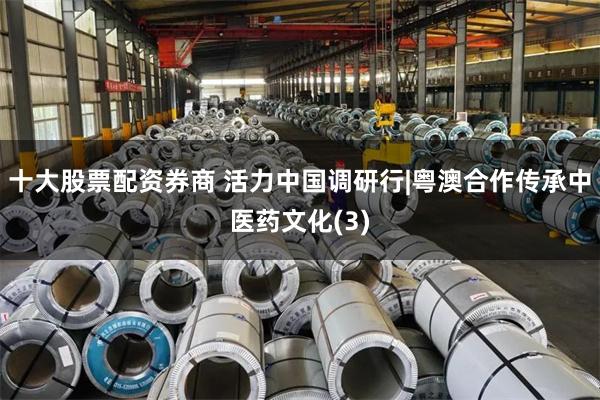 十大股票配资券商 活力中国调研行|粤澳合作传承中医药文化(3)
