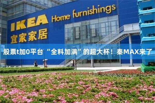 股票t加0平台 “全料加满”的超大杯!秦MAX来了