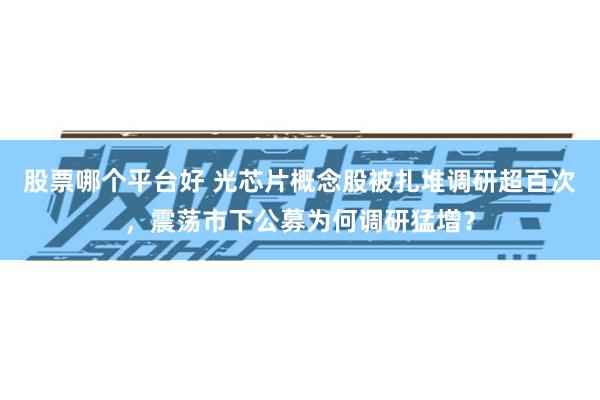 股票哪个平台好 光芯片概念股被扎堆调研超百次，震荡市下公募为何调研猛增？