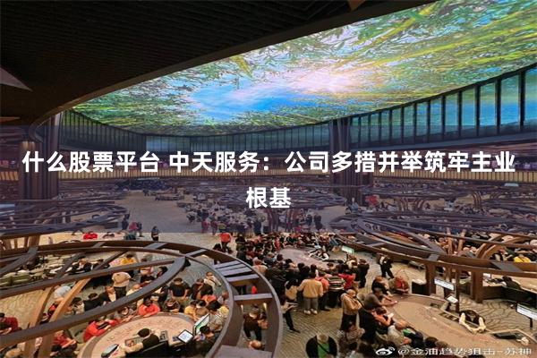什么股票平台 中天服务：公司多措并举筑牢主业根基