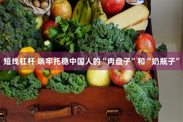短线杠杆 端牢托稳中国人的“肉盘子”和“奶瓶子”