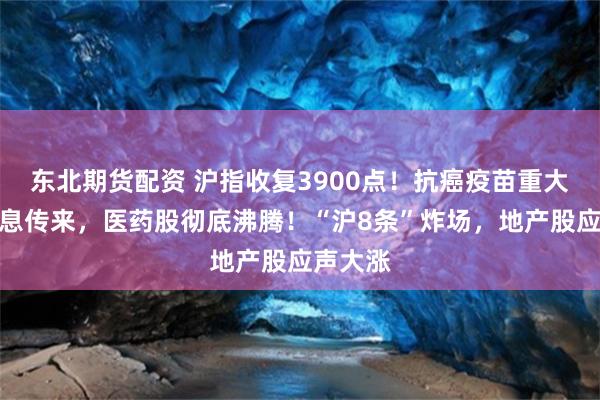 东北期货配资 沪指收复3900点!抗癌疫苗重大突破消息传来,医药股彻底沸腾!“沪8条”炸场,地产股应声大涨