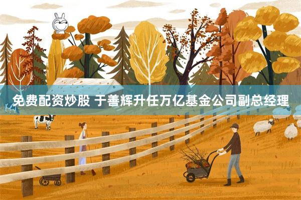 免费配资炒股 于善辉升任万亿基金公司副总经理