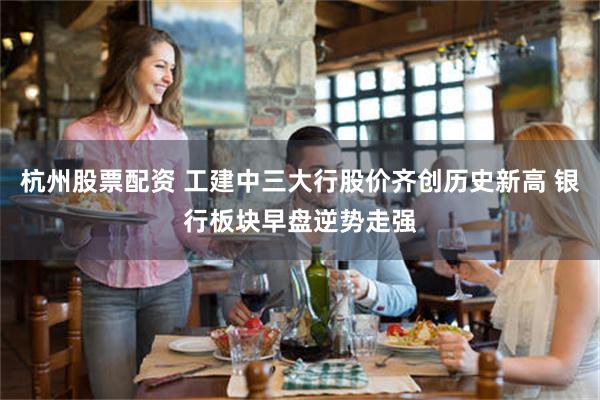 杭州股票配资 工建中三大行股价齐创历史新高 银行板块早盘逆势走强