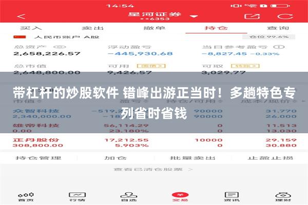 带杠杆的炒股软件 错峰出游正当时！多趟特色专列省时省钱